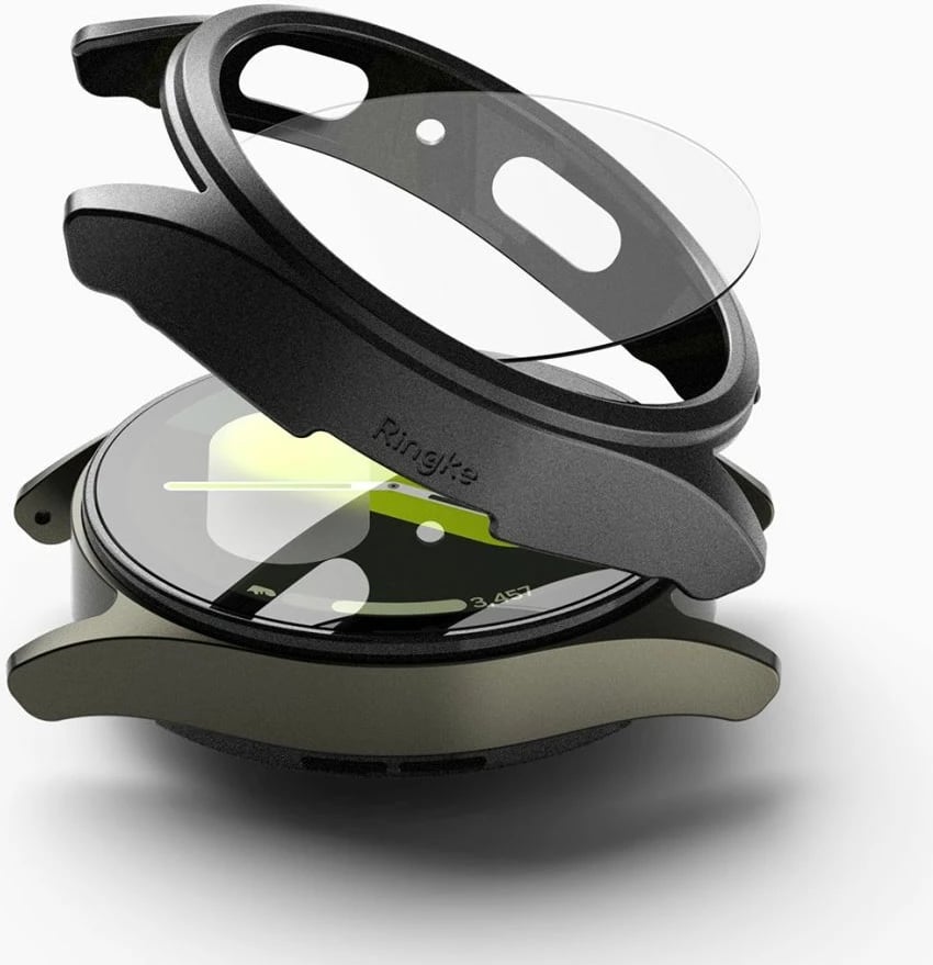 Mbështjellës + xham i temperuar Ringke për Samsung Galaxy Watch 7 44mm, Zi, set