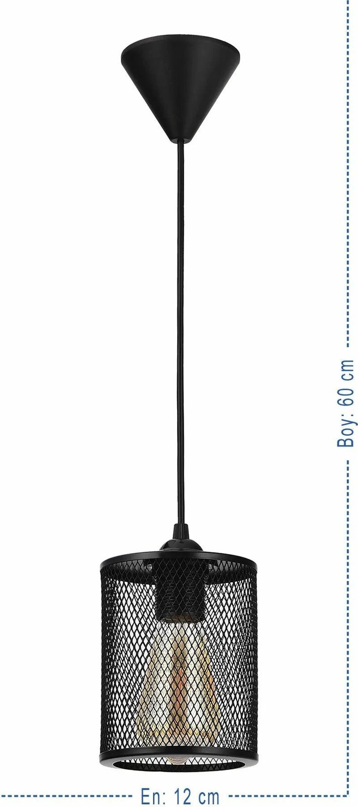 Llambë tavani Opviq, metalike, e zezë, 110-012