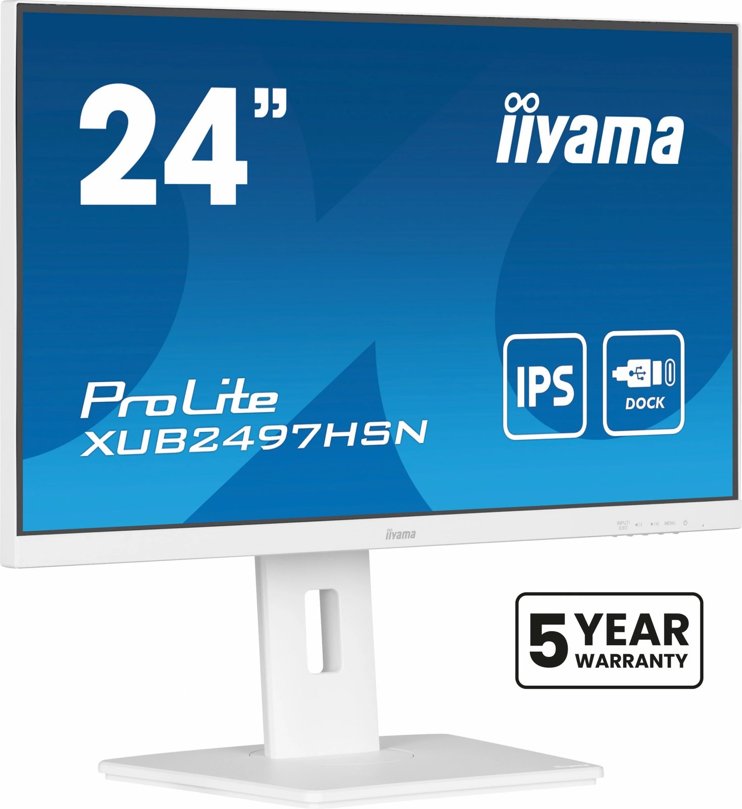 Monitor iiyama ProLite XUB2497HSN-W2, 23.8", Full HD, LED, 1 ms, Bardhë