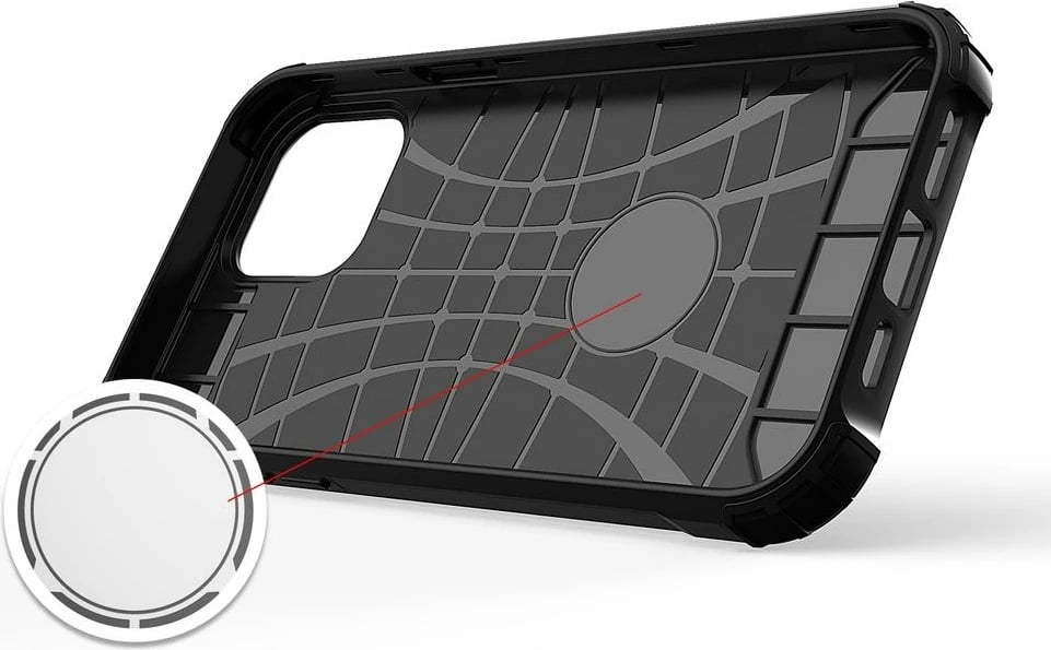 Mbështjellës Hurtel Hybrid Armor për iPhone 14 Pro Max, i zi