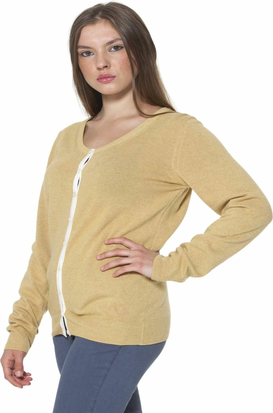 Xhemper FRED PERRY femra, e verdhë