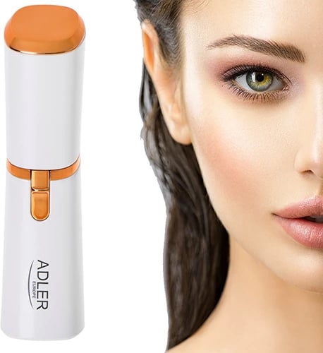 Makinë rroje trimmer për fytyrë, Adler, AD 2939, kokë me sitë, dritë LED, 1xAA, perlë-ari