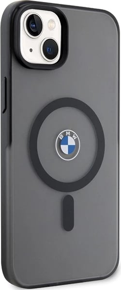 Mbështjellës BMW BMHMP14MDSLK për iPhone 14 Plus 6.7", Signature MagSafe, zi/gri