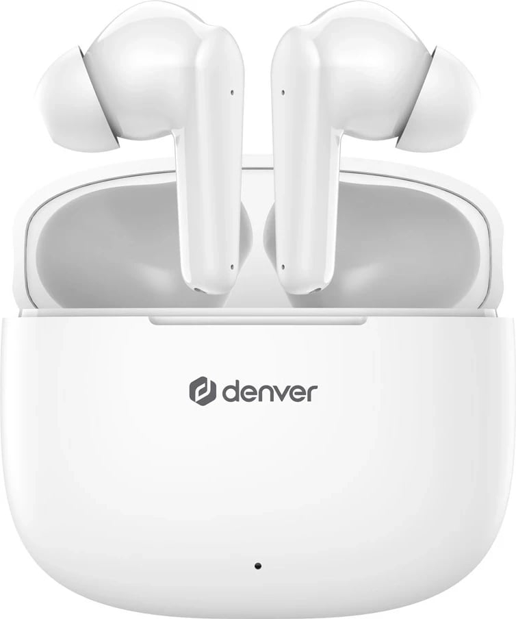 Kufje Denver TWE-48W True Wireless Stereo, Bluetooth, të bardha