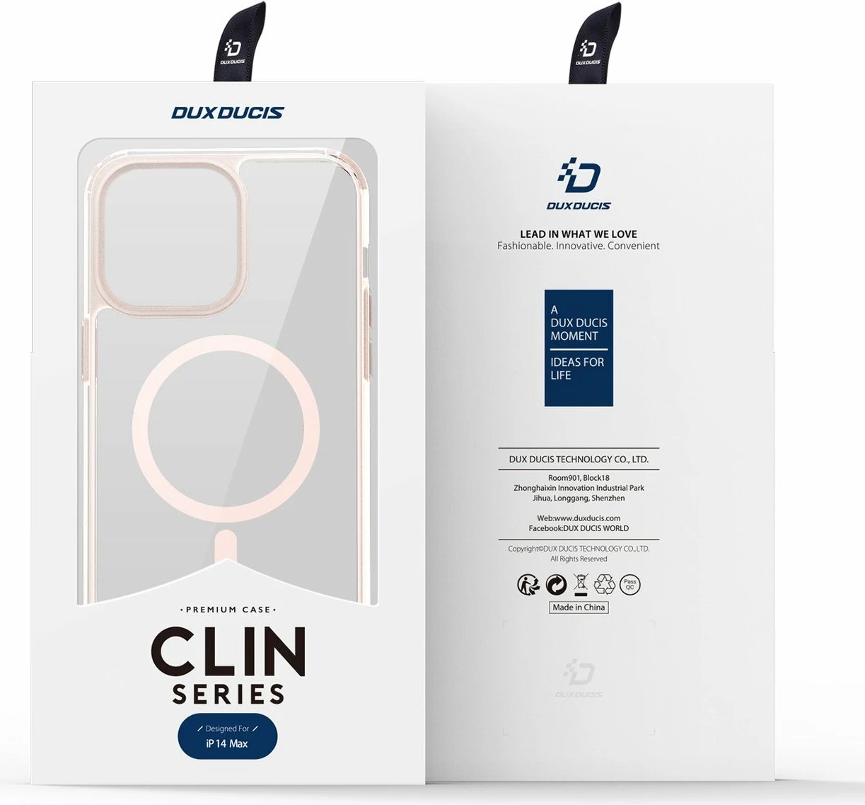 Mbështjellës Dux Ducis Clin2 për iPhone 14 Plus, MagSafe, Rozë, Transparent