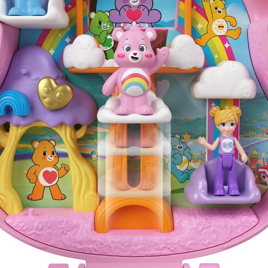 Set lodrash Polly Pocket Care Bears Compact, MATTEL, Shumëngjyrësh
