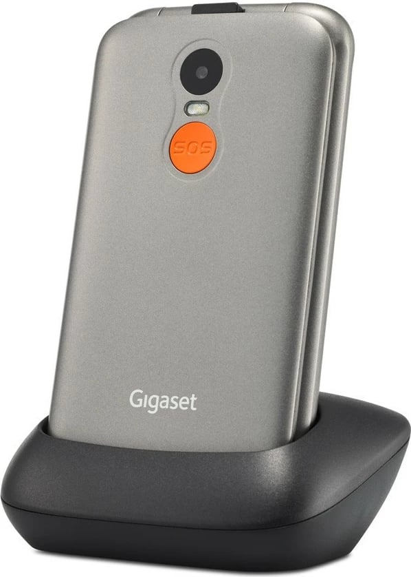 Celular Gigaset GL590, 32MB RAM, 32MB ROM, ekran 2.8 inç, slot MicroSD, titansilber