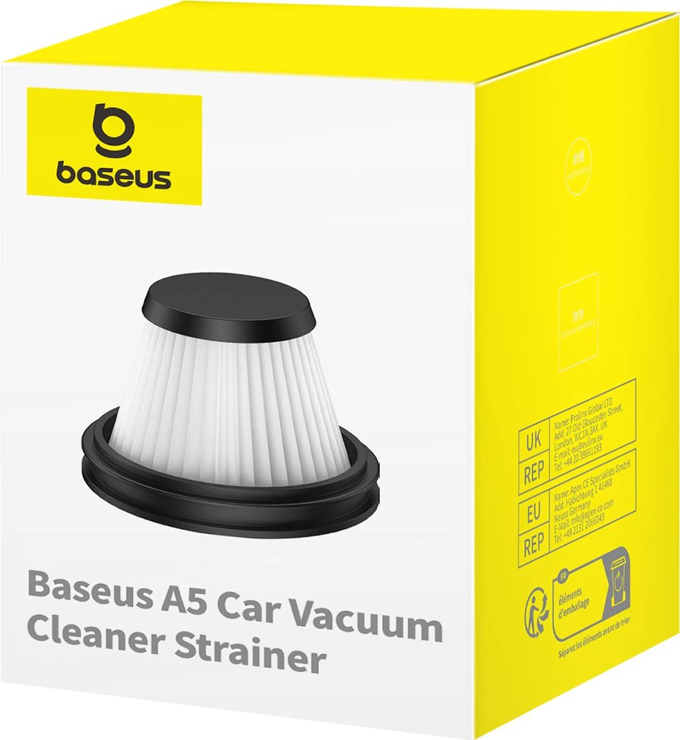 Filtër HEPA për pastrues dore Baseus A5, plastikë, i zi