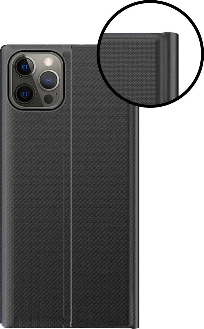 Mbështjellës Hurtel Sleep Case për iPhone 13 Pro Max, me dritare të zgjuar, Kaltër