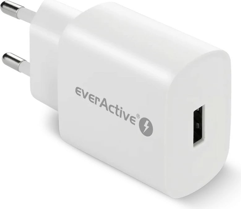 Karikues rrjeti everActive SC-250Q, 1x USB, 18W QC3.0, Bardhë