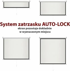 Ekran projekcioni ART ER M84 1:1, 213x213cm, manual, i bardhë