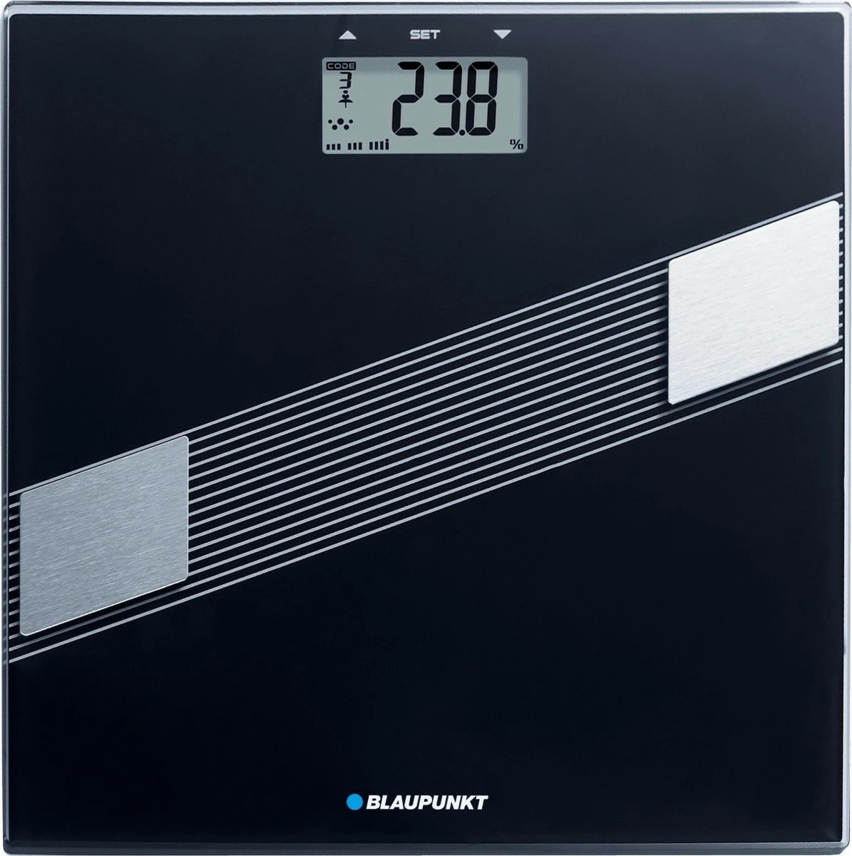 Peshore personale Blaupunkt BSM411 me matje të indeve, e zezë/inox