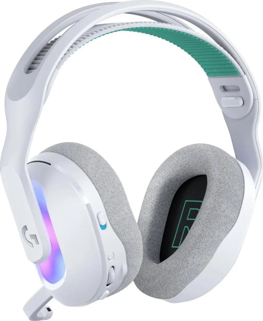 Kufje Logitech G522, wireless & USB-C, mikrofon, bardhë