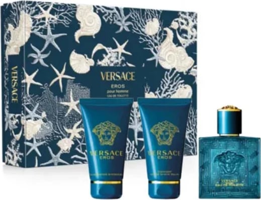 Eau de Toilette set Versace Eros për meshkuj 3 copë, 50ml