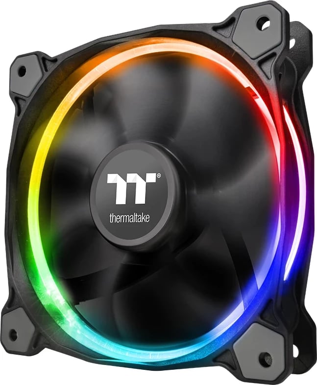 Ventilator kasë Thermaltake Riing 12 LED RGB 120mm 3-pack i zi