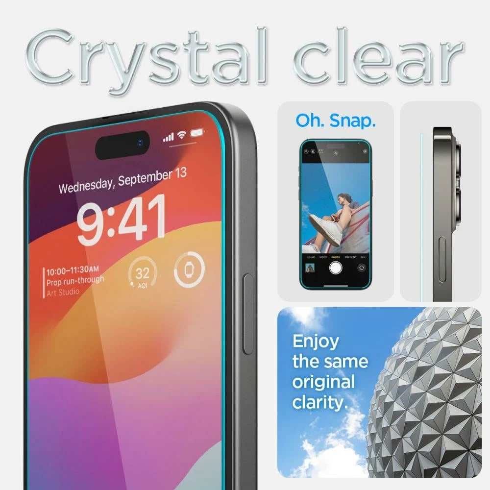 Xham mbrojtës Spigen Glas.tR EZ Fit për iPhone 15 Plus / 16 Plus, transparent