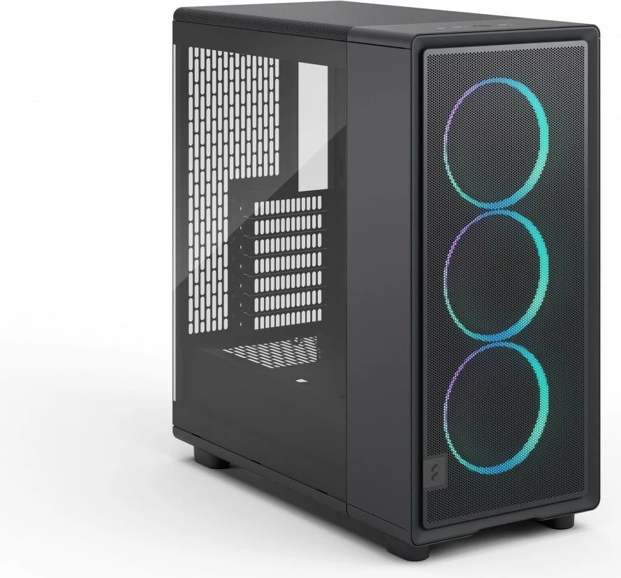 Kasë Fractal Design Epoch Black TG RGB Light Tint, Midi Tower, ATX, RGB, E zezë