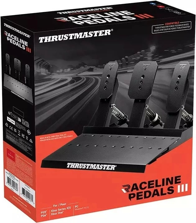 Pedala gare Thrustmaster Raceline Pedals III, për PC/PS4/PS5, e zezë