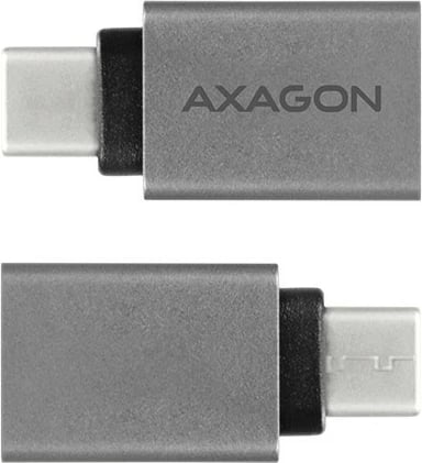 Adapter USB-C në USB-A AXAGON RUCM-AFA, alumini, Gri