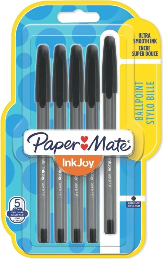 Stilolaps PaperMate InkJoy 100ST, 5 copë, ngjyrë e zezë