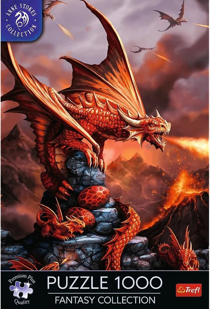 Puzzle Trefl 1000 elemente Fire Dragon Fantasy Collection, 68.3x48cm