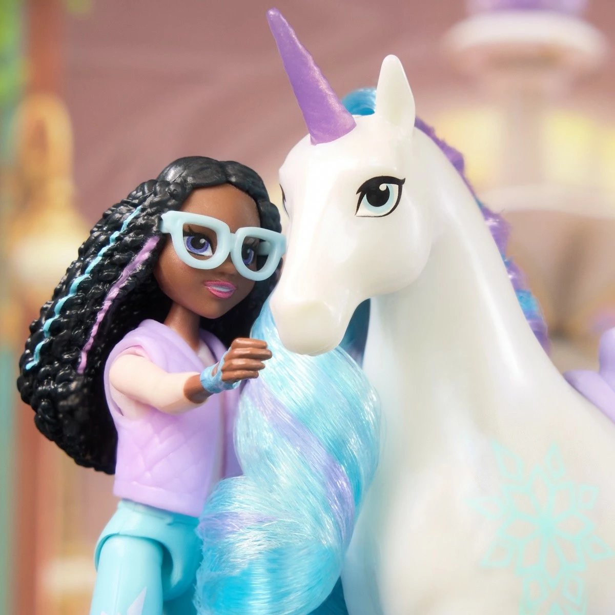 Set figurina Unicorn Academy Spin Master 6071175, Ava dhe Leaf, 11 cm + 13 cm, për vajza