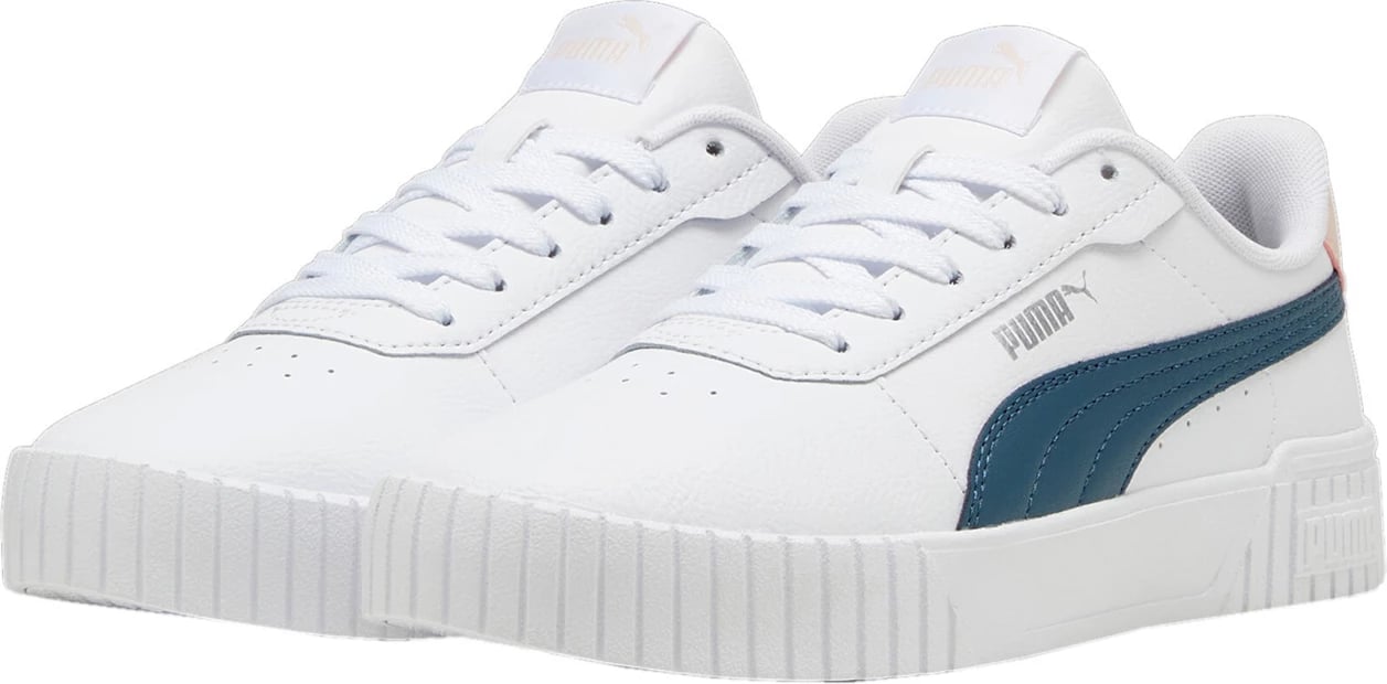 Këpucë për femra Puma, të bardha-blu