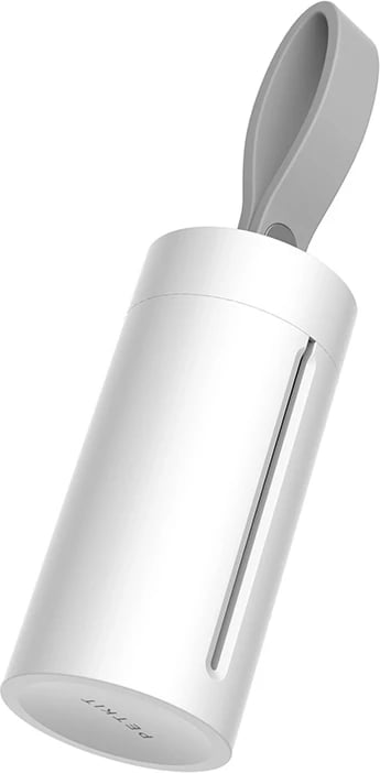 Mbajtës qese për jashtëqitje qeni PetKit Dog Waste Bag, me dorezë, Set me 1 rrotullë, Bardhë