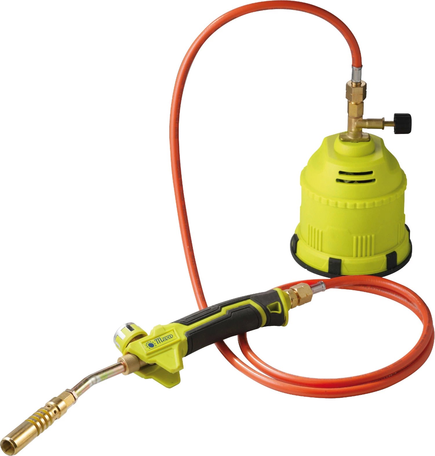 Set djegës me gaz Meva HANDY, 4 maja, për saldim dhe djegie, e verdhë