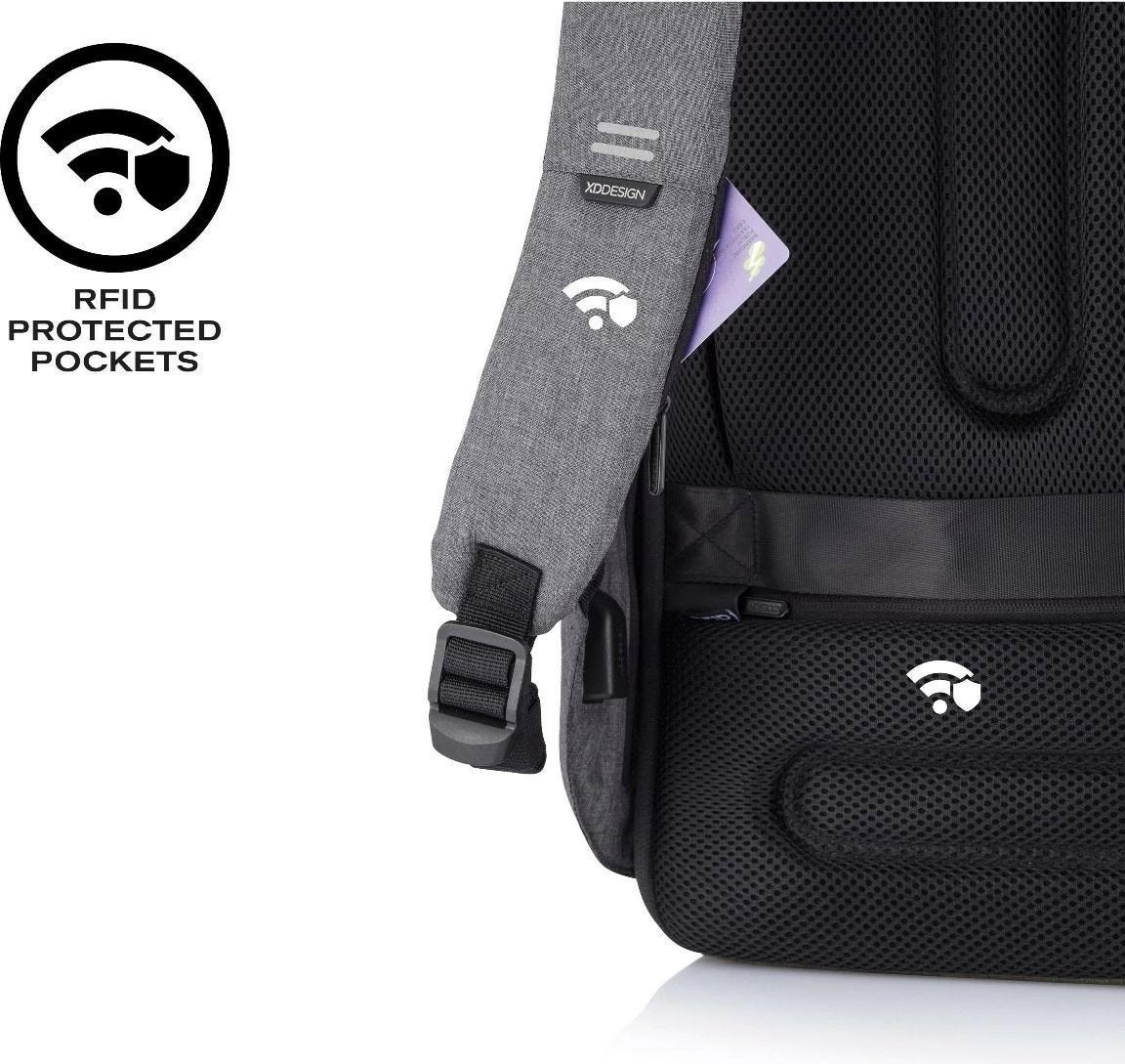 Çantë shpine XD DESIGN BOBBY HERO REGULAR, 16L, për laptop 15.6", Gri