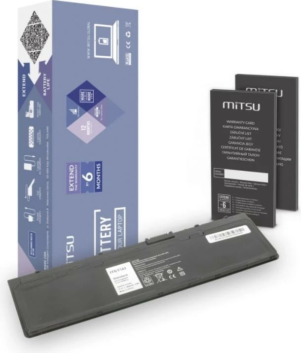 Bateri laptop Mitsu për Dell Latitude E7240, E7250, 2800 mAh, 11.1V, Li-poly