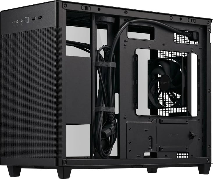 Kasë ASUS AP201 PRIME TG Mini Tower e Zezë