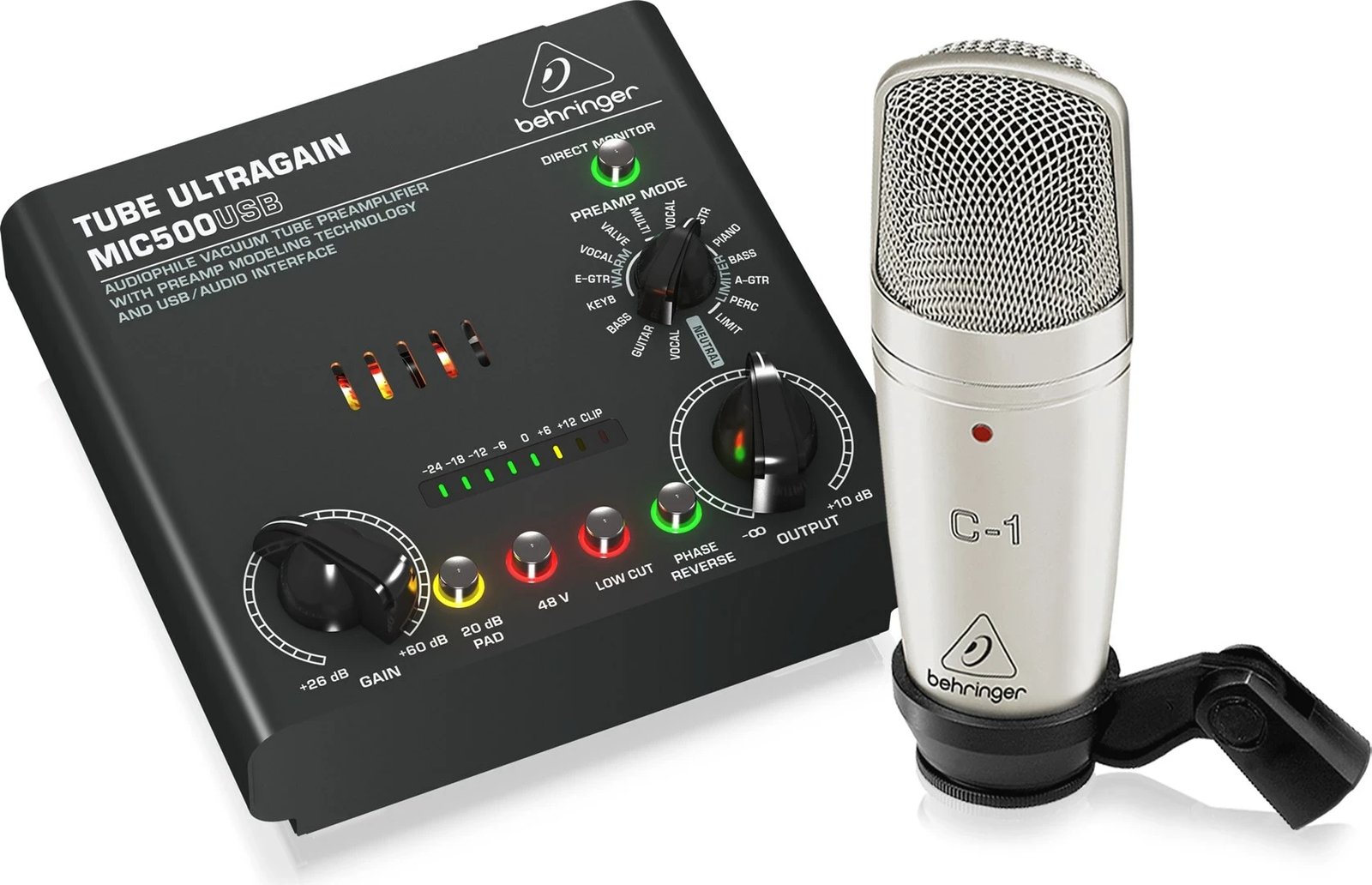 Kit për regjistrim Behringer Voice Studio, mikrofon studio, XLR-3