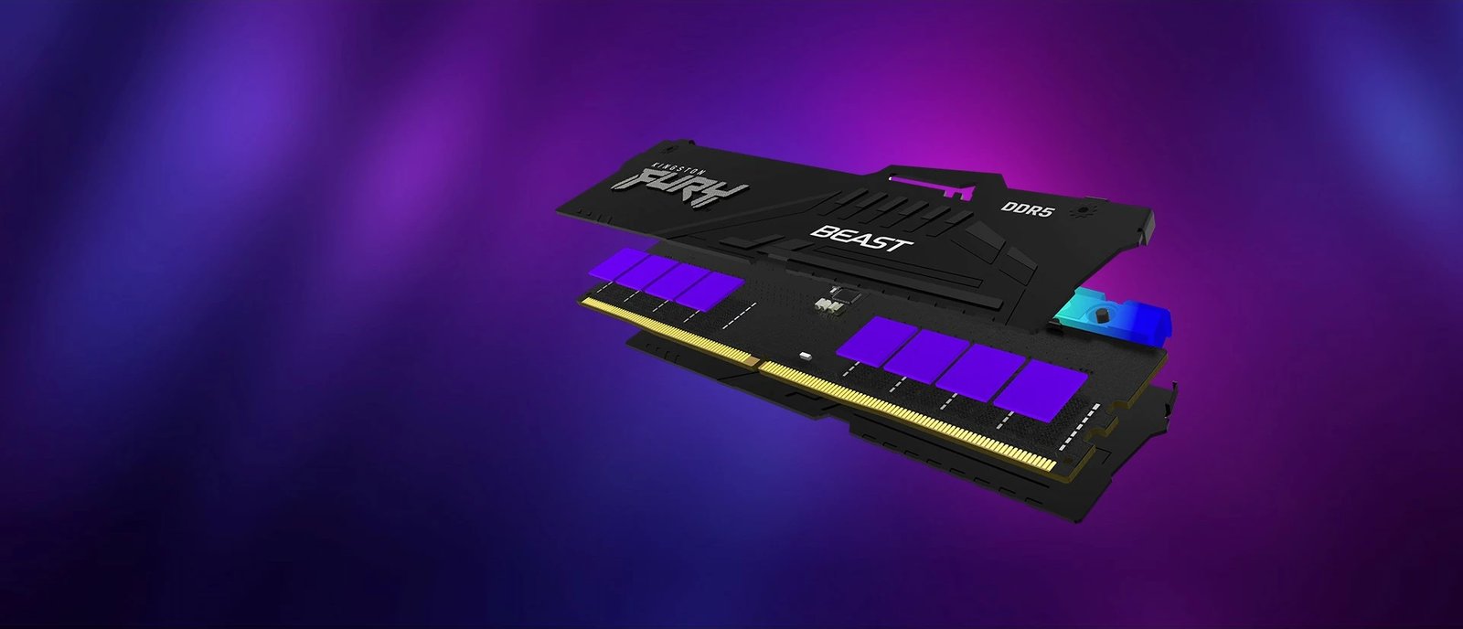 RAM Memorje Kingston FURY Beast 64GB (4x16GB) DDR5 6000MT/s CL40 RGB