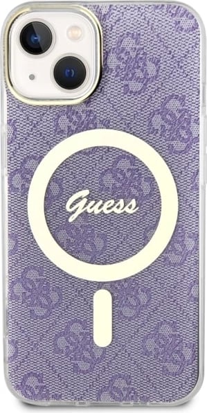 Mbështjellës Guess GUHMP14MH4STU për iPhone 14 Plus 6.7", MagSafe, vjollcë