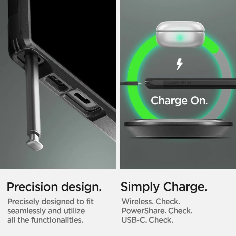 Mbështjellës Spigen Tough Armor për Samsung Galaxy S23 Ultra, i zi
