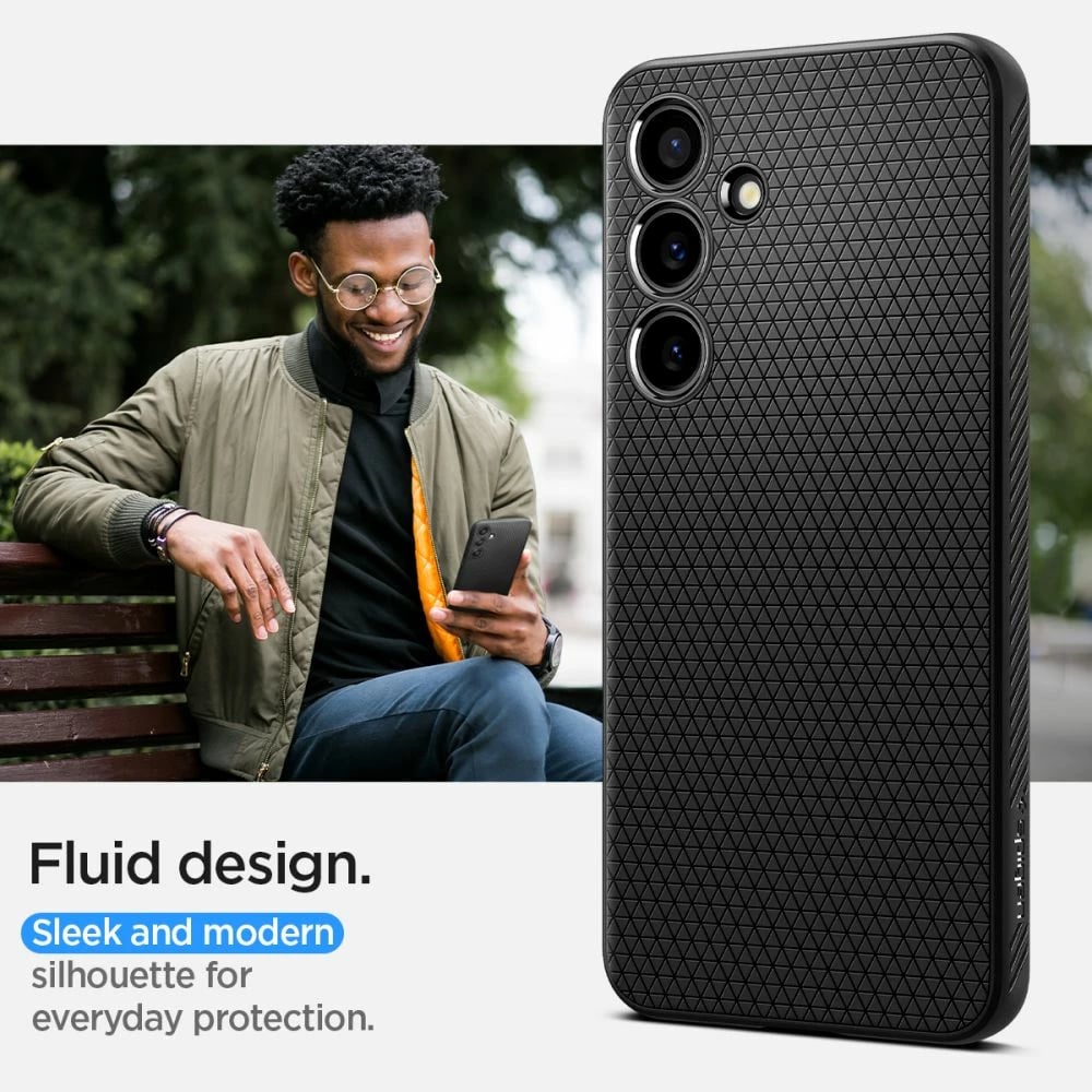Mbështjellës Spigen Liquid Air për Samsung Galaxy S24+, Matte Black