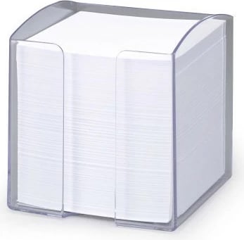 Mbajtës shënimesh Durable TREND katror transparent 105x100x100mm
