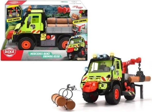 Lodër kamion Mercedes Unimog U530 Dickie, 50cm, Jeshile
