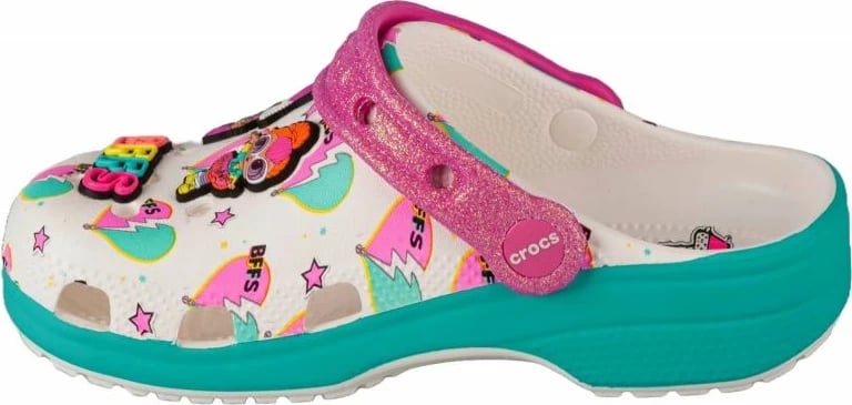 Atlete për fëmijë Crocs, të bardha me LOL Surprise