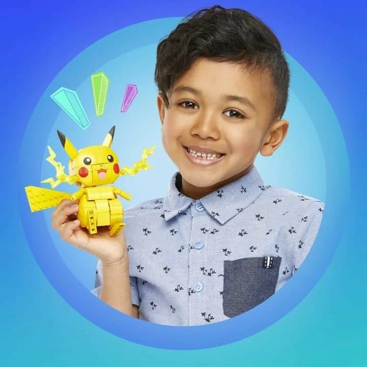 Set ndërtimi Mega Bloks Pokémon Pikachu GMD31, 211 pjesë, e verdhë
