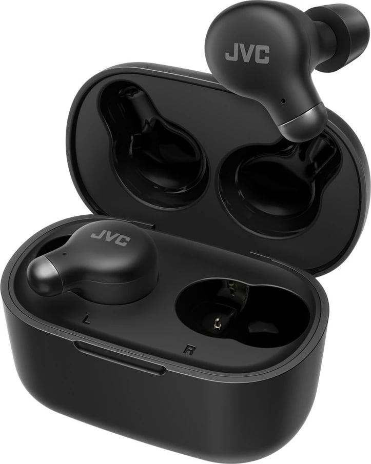 Kufje wireless JVC HA-A25T, in-ear, me memory foam, e zezë