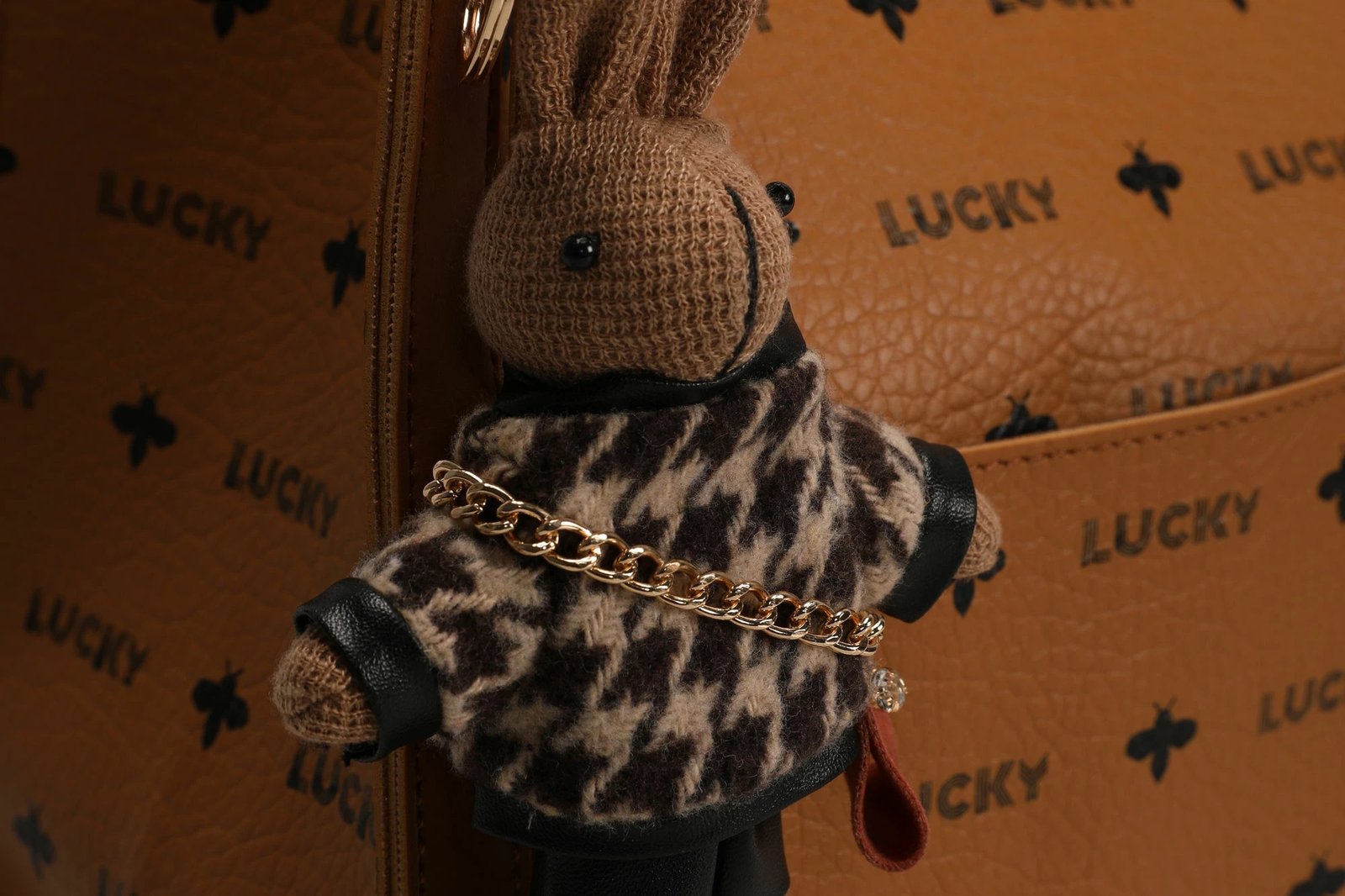 Tote bag ngjyrë mustard Lucky Bees, 352