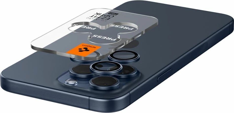 Mbrojtës xhami për kamerë Spigen Optik.tR EZ Fit, për iPhone 14 Pro / Pro Max / 15 Pro / Pro Max, Titanium Blue, 2 copë