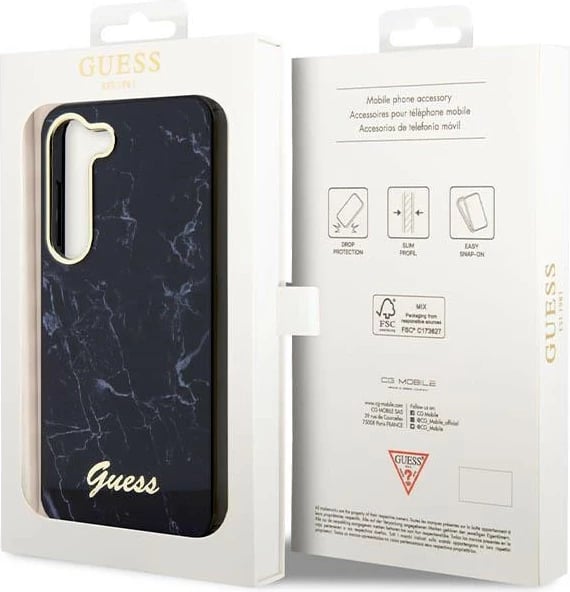 Mbështjellës Guess GUHCS23SPCUMAK për Samsung Galaxy S23, hardcase, i zi