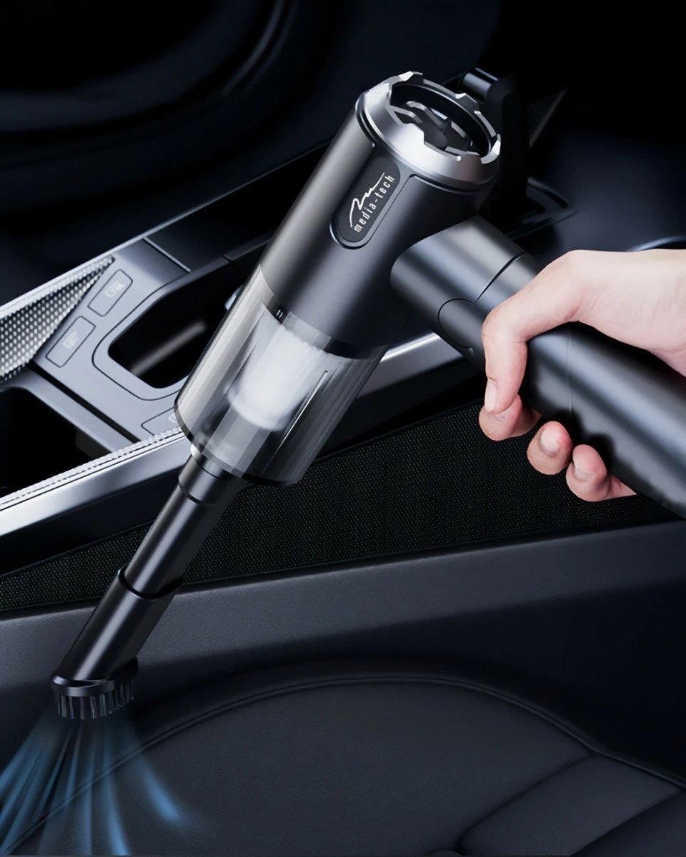 Fryrës/aspirator dore 2‑në‑1 Media‑Tech MT6538 65W 6800Pa 30 m/s LED bateri USB‑C, i zi, set me aksesorë