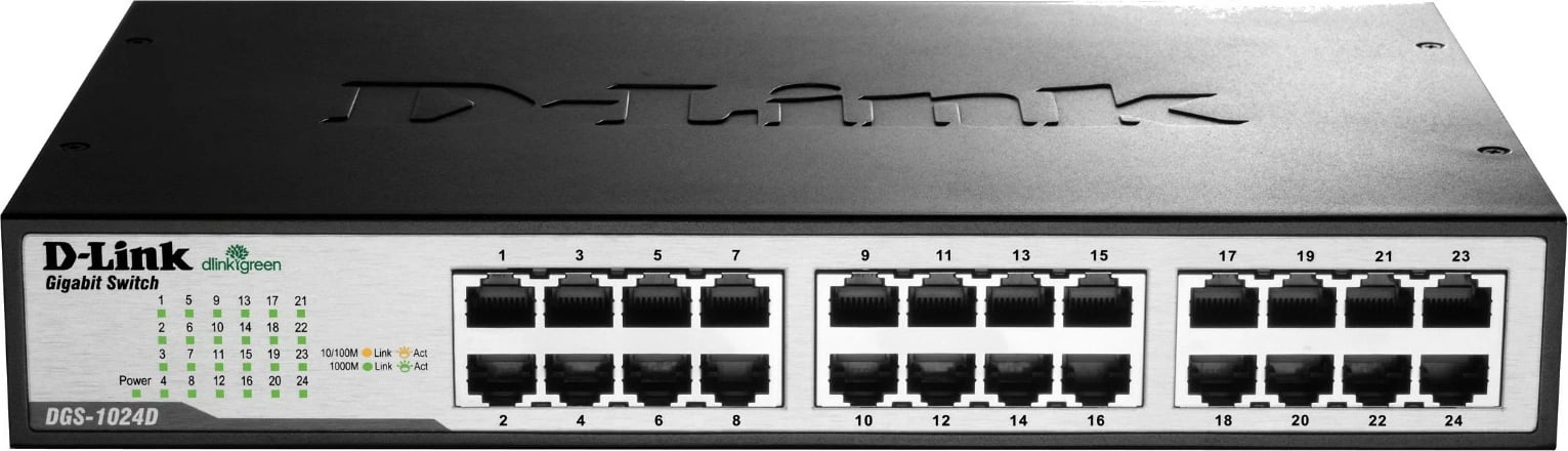 Switch D-Link DGS-1024D, 24 porta, Gigabit, unmanaged, full duplex