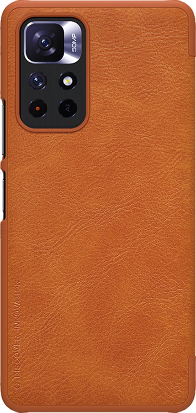 Mbështjellës Nillkin Qin Case për Xiaomi Redmi Note 11T 5G / Note 11S 5G / Note 11 5G (China) / Poco M4 Pro 5G, kafe Mbështjellës Nillkin Qin Case për Xiaomi Redmi Note 11T 5G / Note 11S 5G / Note 11 5G (China) / Poco M4 Pro 5G, kafe