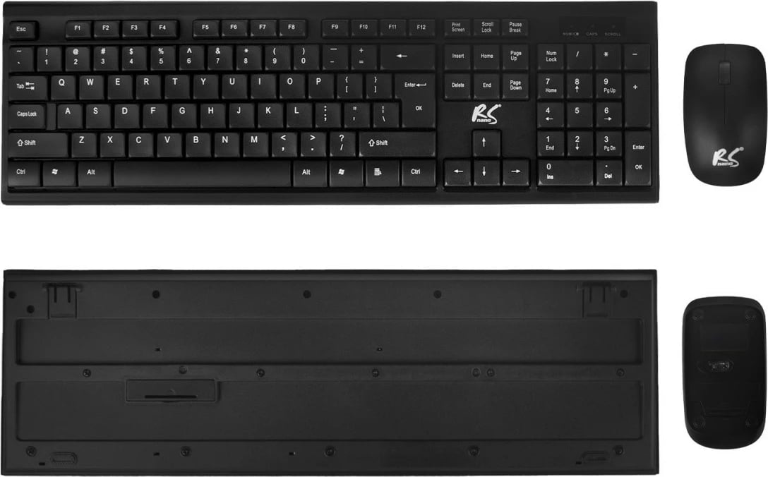 Set tastierë dhe maus Maclean NanoRS RS580, wireless, e zezë