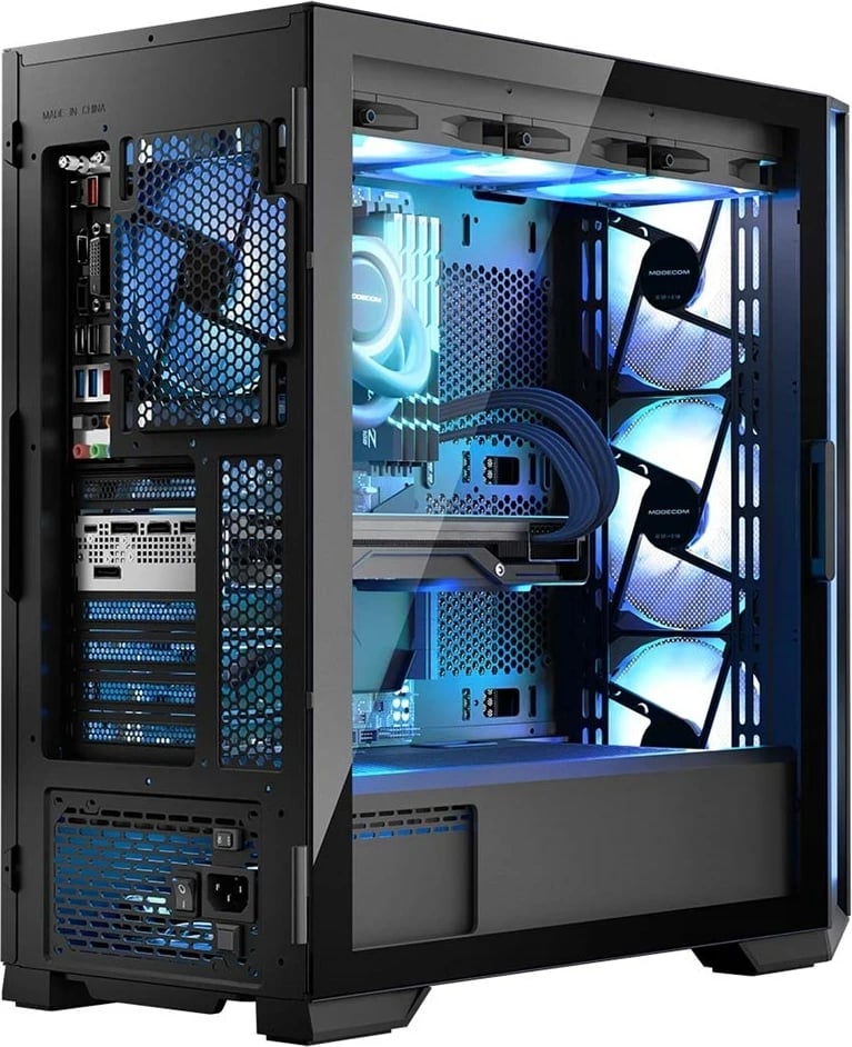 Kasë MODECOM HORIZON ARGB Flow MIDI USB 3.0 X 2 CYPE-C, e zezë